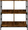 vidaXL Regál Smoked Oak 78,5x33x82 cm odvodený výrobok z Náhľad obrázku produktu 4