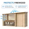 TIMBELA M205 - Casetta da giardino in legno con porta legna Anteprima dell’immagine prodotto 10