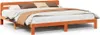vidaXL Massivholzbett ohne Matratze Wachsbraun 200x200 Produktbild-Vorschau 1