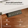 A close-up view of a smart LED control panel on a white desk, with a wooden floor in the background. Produktbild-Vorschau