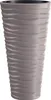 A tall, decorative planter pot with a wavy texture. Náhľad obrázku produktu