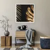 Poster - Poster ohne Rahmen - Golden Blatt Monstera - 60x60 Produktbild-Vorschau 6