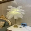 Feder Tischlampe Touch Switch USB Straußenfeder Lampe 3 Produktbild-Vorschau 5