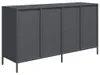 vidaXL Sideboard Anthrazit 135x39x73,5 cm Kaltgewalzter Produktbild-Vorschau 7