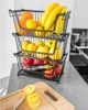 Schwarzer stapelbarer Obstkorb Produktbild-Vorschau 2