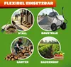Collage showing a wheelbarrow in different settings: stable, construction site, garden, and farm. Produktbild-Vorschau