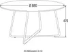 HOME DELUXE - Couchtisch Rund NOVARA 88 x 47 cm- Fishbone Produktbild-Vorschau 6
