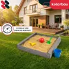 KOTARBAU® Sandkasten mit Sitzbank 140 x 140 cm Sandkiste Produktbild-Vorschau 4