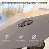COSTWAY parasol 230 cm, parasol ogrodowy z korbką i 6 Podgląd zdjęcia produktu 4