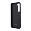 The back of a black smartphone case with a cutout for the camera. Produktbild-Vorschau