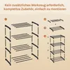 WOLTU Schuhregal schmal 4 Ebenen, Metall, für 8 Paar Produktbild-Vorschau 9