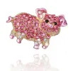 Frauen Strass Intarsien Schwein Brosche Pin Corsage Tasche Produktbild-Vorschau 2
