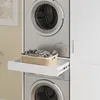 SoBuy Waschmaschinen-Schrank BZR231-W: Obere Waschmaschine und untere Schublade mit Wäschekorb Anteprima dell’immagine prodotto