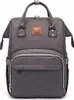 A front view of a gray backpack. Produktbild-Vorschau