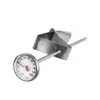 A stainless steel thermometer with a clip, designed for cooking and grilling. Voir les images du produit