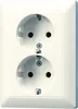 JG Schuko 2fach AS5020U weiss Produktbild-Vorschau 1