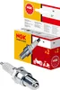 A product shot of NGK spark plugs in their packaging, with one spark plug displayed separately in the foreground. Náhľad obrázku produktu