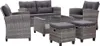 vidaXL 6-tlg. Garten-Sofagarnitur mit Auflagen Poly Rattan Produktbild-Vorschau 7