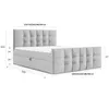 Boxspringbett Schlafzimmerbett NOEL 200x200cm Stoff Braun Produktbild-Vorschau 3