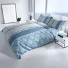 Biber Bettwäsche Set 155x220 cm Blau Weiß Gestreift Produktbild-Vorschau 2