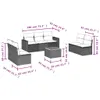 Design 8-tlg. Garten-Sofagarnitur mit Kissen Schwarz Poly Produktbild-Vorschau 10