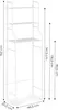 ModernHome Scaffale con 3 ripiani sopra il WC 152 x 46,5 Anteprima dell’immagine prodotto 6