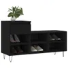 vidaXL Schuhregal Schwarz 102x36x60 cm Holzwerkstoff Produktbild-Vorschau 3