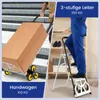 COSTWAY 2-in-1 Treppensackkarre mit Leiter & Gummirädern, Produktbild-Vorschau 4