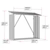 DURAMAX Holzunterstand 182 x 74 x 162 cm, Metall, anthrazit Produktbild-Vorschau 7