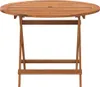 vidaXL Table de jardin pliante Ø 90x75 cm bois massif Voir les images du produit 3