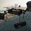 Składany stolik kempingowy Hauki, 118x55x64,5 cm, beżowy, Podgląd zdjęcia produktu 1