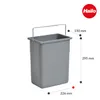Vnitřní koš Hailo 1094089 světle šedý 8,5 L 226 x 150 x 287 Náhled obrázku produktu 3