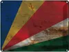 vianmo Blechschild 30x40 cm Seychellen Seychelles Flagge Produktbild-Vorschau 1