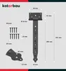 KOTARBAU® Kreuzgehänge 300mm T Scharniere Gartentor Produktbild-Vorschau 3