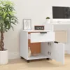 vidaXL Pojízdná skříň na dokumenty s kolečky Bílá 45x38x54 Náhled obrázku produktu 8