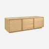 sweeek - TV-Möbel Holzdekor 3 Türen 140 cm - Natur Produktbild-Vorschau 1