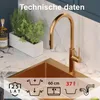 QUADRON Spülbecken 1-Becken Spüle | Größe: 55 x 48 x 20 cm Produktbild-Vorschau 2