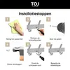 TOJ Wandgarderobe Weiß 94 cm – Edelstahl Garderobenleiste Produktbild-Vorschau 5