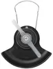 A close-up, top-down view of a black garden trimmer head with a silver wire handle and a clear plastic blade. Podgląd zdjęcia produktu