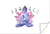 MuchoWow® Poster Buddha - Blumen - Mond 60x40 cm - Produktbild-Vorschau 1