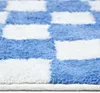 HOMESCAPES Rutschfeste Badematte blau-weiß mit Produktbild-Vorschau 3