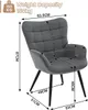 WOLTU Ohrensessel modern, Metallbeine, Polstersessel mit Produktbild-Vorschau 3