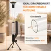 ZMH Stufa a pellet autoportante 6KW nero 167cm tubo vetro Anteprima dell’immagine prodotto 5