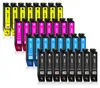 A collection of printer ink cartridges arranged in rows. Produktbild-Vorschau