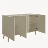 Sideboard 'Nand' mit 3 Türen 120 x 40 x 76 cm Sandfarben Produktbild-Vorschau 9