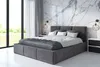 A modern bedroom with a large window and a bed. Produktbild-Vorschau