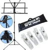 keepdrum MUS2BK Pupitre de musique noir avec 4 pinces Voir les images du produit 1