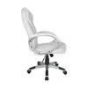 A white office chair is shown from the side against a white background. Produktbild-Vorschau