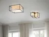 Lampa sufitowa ROSS czarno-beżowa 3xE27x25W tkanina Podgląd zdjęcia produktu 3