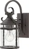 Wandlampe außen Glas Aluminium E27 IP44 33 cm hoch Schwarz Produktbild-Vorschau 1